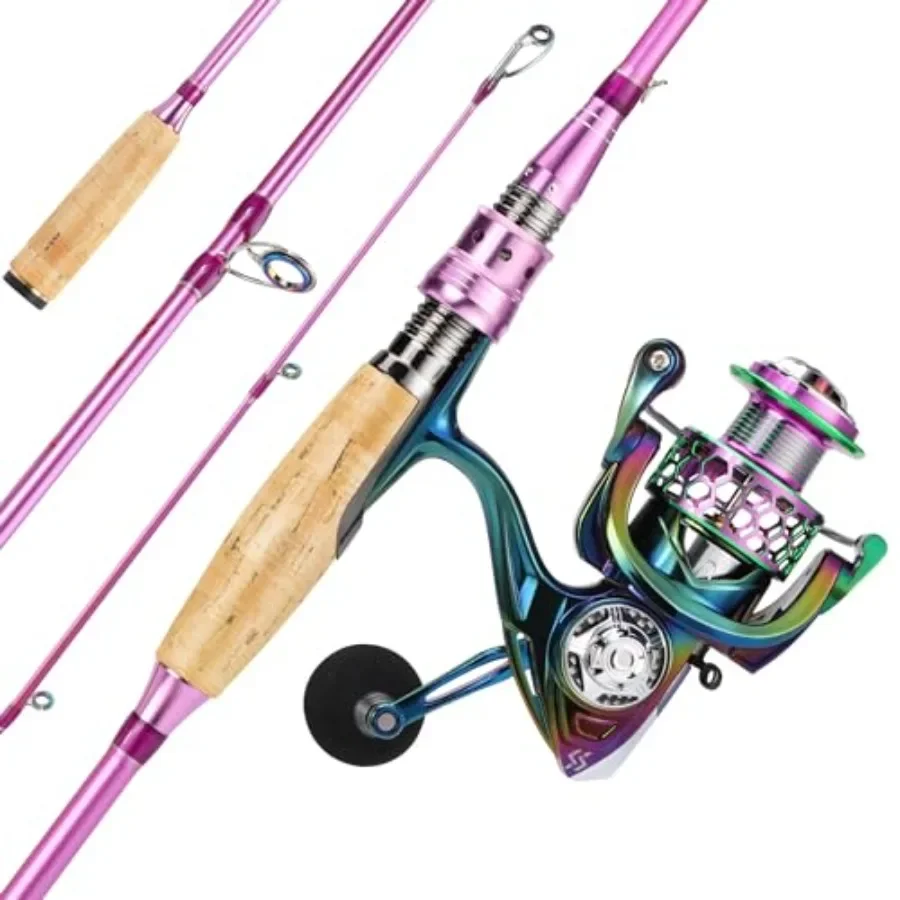 Freshwater and saltwater spinning rod reel combos, two-piece colorful graphite spinning pole with smooth strong aluminum reel
Freshwater and saltwater spinning rod reel combos, two-piece colorful graphite spinning pole with smooth strong aluminum reel