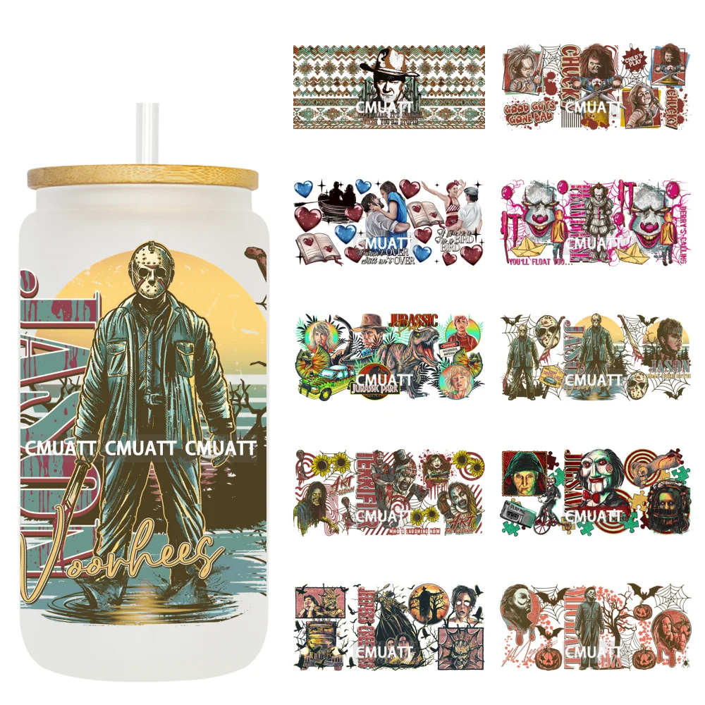 Spoocky Movie Killer Halloween Character UV DTF Wraps Transfer Sticker Waterproof High Quality For 16OZ Libbey Glass Can Tumbler
Spoocky Movie Killer Halloween Character UV DTF Wraps Transfer Sticker Waterproof High Quality For 16OZ Libbey Glass Can Tumbler