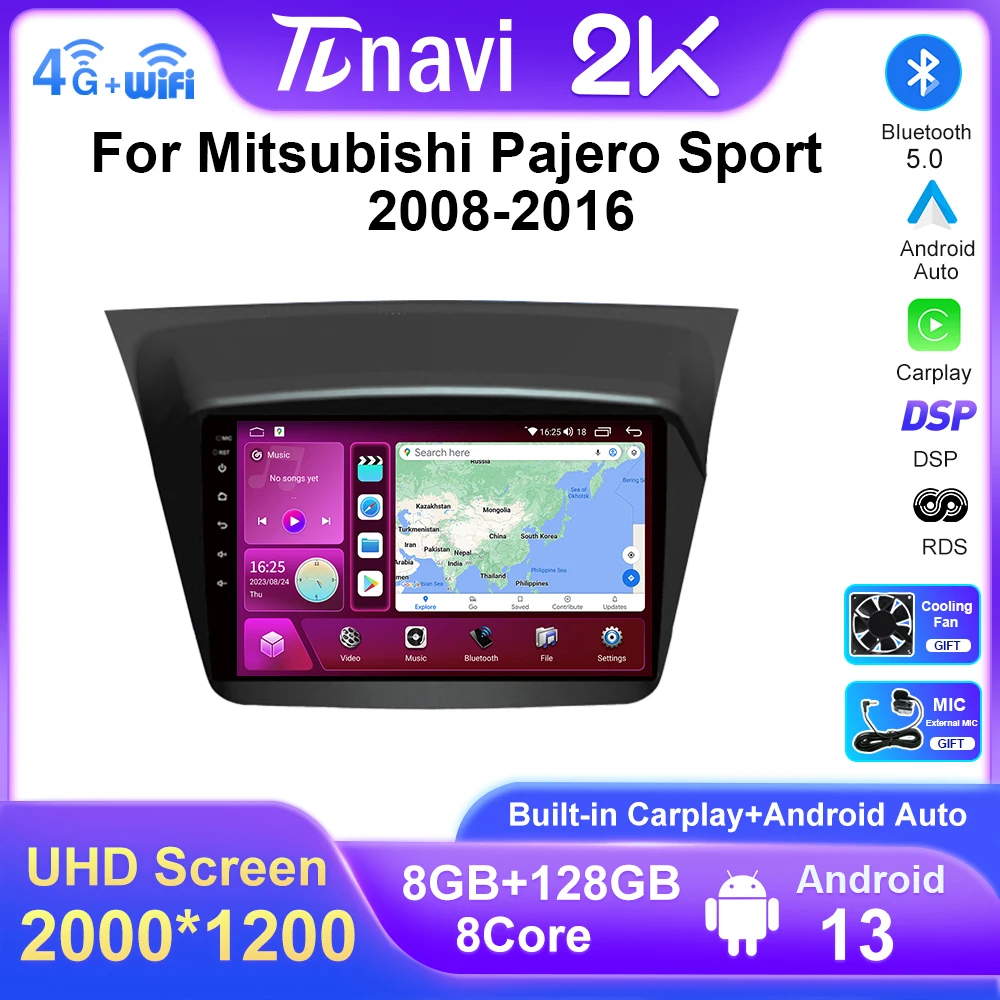 Автомобильный мультимедийный видеоплеер 2Din Android 13 для Mitsubishi Pajero Sport 2 L200 Triton 2008 - 2016 автомобильное радио, головное устройство Carplay
Автомобильный мультимедийный видеоплеер 2Din Android 13 для Mitsubishi Pajero Sport 2 L200 Triton 2008 - 2016 автомобильное радио, головное устройство Carplay