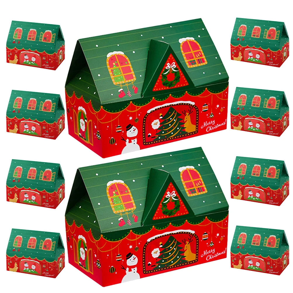 10pcs House Shape Xmas Paper Gift Box Treat Goody Candy Christmas Party Packaging Containers
10pcs House Shape Xmas Paper Gift Box Treat Goody Candy Christmas Party Packaging Containers