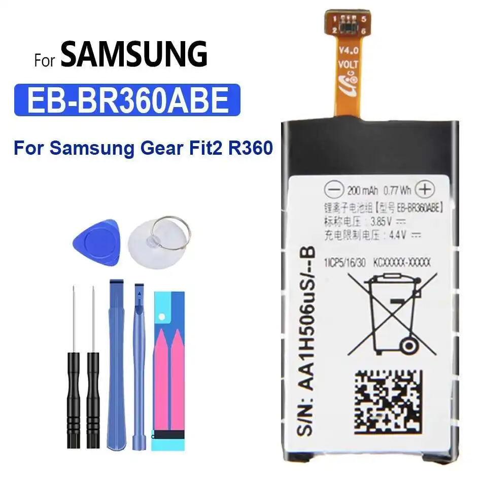 200 мАч EB-BR360ABE для Samsung Gear Fit2 Fit 2 R360 долговечная батарея для часов
200 мАч EB-BR360ABE для Samsung Gear Fit2 Fit 2 R360 долговечная батарея для часов