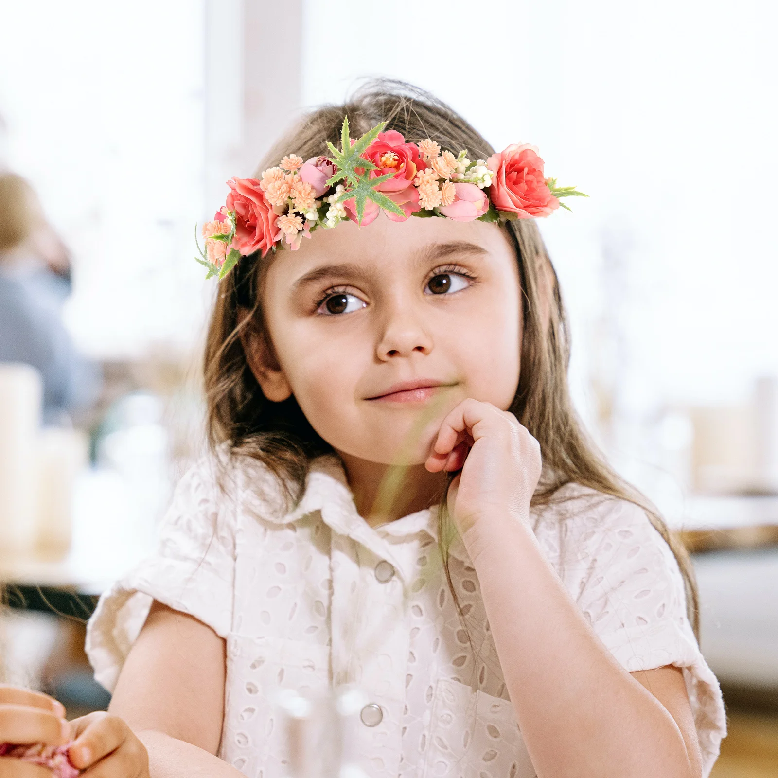 Girl Wreath Headband Floral Hairband Adjustable Size Charming Elegant Beautiful Baby Girls Accessories Artificial Wreath Crown
Girl Wreath Headband Floral Hairband Adjustable Size Charming Elegant Beautiful Baby Girls Accessories Artificial Wreath Crown