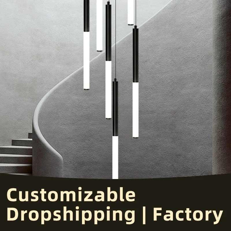 Pendant Light Modern Stairs High Ceiling Led Ceiling Hanging Lamp Black Led Nordic Villa Hardware Staircase Chandelier
Pendant Light Modern Stairs High Ceiling Led Ceiling Hanging Lamp Black Led Nordic Villa Hardware Staircase Chandelier