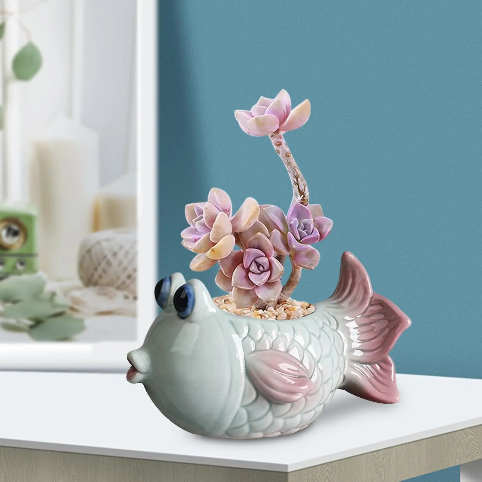 Fish Plant Pot Ceramic Fireplace Side Table Entryway Office Wedding Planter
Fish Plant Pot Ceramic Fireplace Side Table Entryway Office Wedding Planter