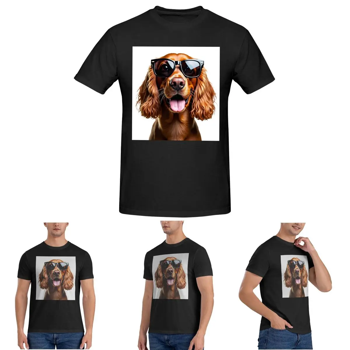 Funny Cool Cocker Spaniel Wearing Sunglasses T-Shirt for Men Cotton Oversized T Shirts Men's Short Sleeve O-Neck Clothes Tops
Funny Cool Cocker Spaniel Wearing Sunglasses T-Shirt for Men Cotton Oversized T Shirts Men's Short Sleeve O-Neck Clothes Tops