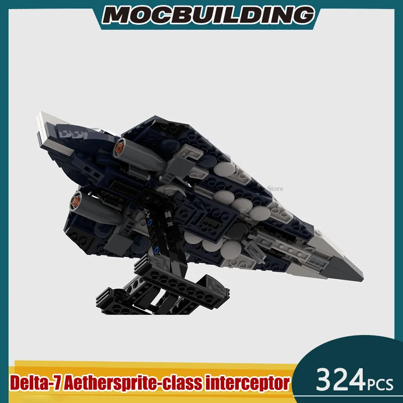 MOC Building Blocks DIY Assemble Bricks Delta-7 Aethersprite-class Light Interceptor Model Space Display Toys Xmas Gifts 324PCS
MOC Building Blocks DIY Assemble Bricks Delta-7 Aethersprite-class Light Interceptor Model Space Display Toys Xmas Gifts 324PCS