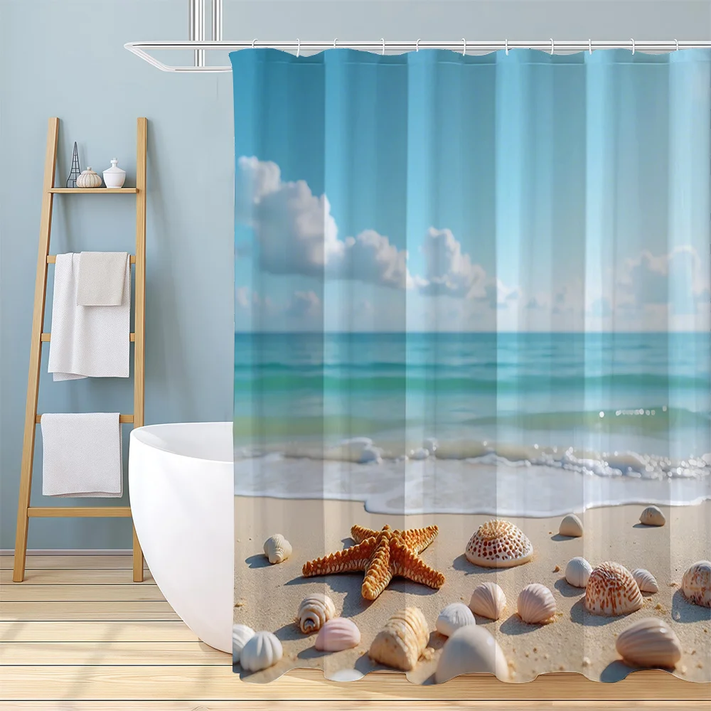 Tropical Beach Shower Curtain Coastal Ocean Waterproof Bathroom Decor Seaside Curtain for Shower Stall Decoration Novelty Gift
Tropical Beach Shower Curtain Coastal Ocean Waterproof Bathroom Decor Seaside Curtain for Shower Stall Decoration Novelty Gift