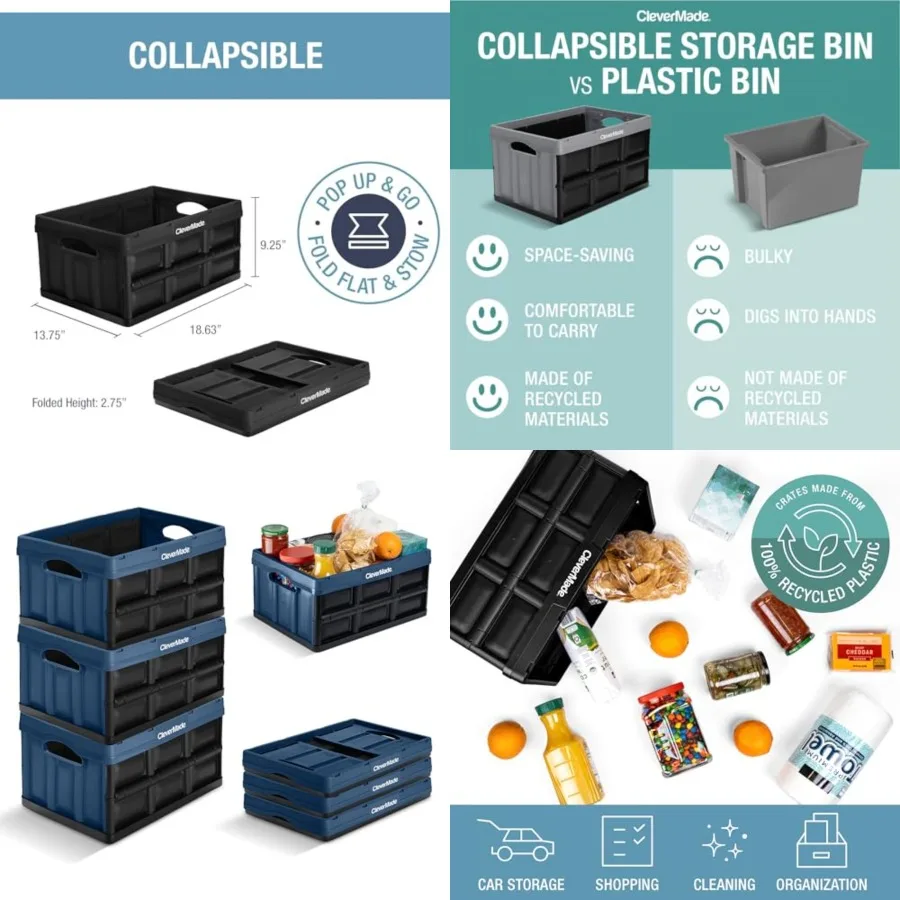 Collapsible Storage Bins Heavy Duty Foldable Storage Bins with BuiltIn Handles for Garage Storage and Home Organization
Collapsible Storage Bins Heavy Duty Foldable Storage Bins with BuiltIn Handles for Garage Storage and Home Organization