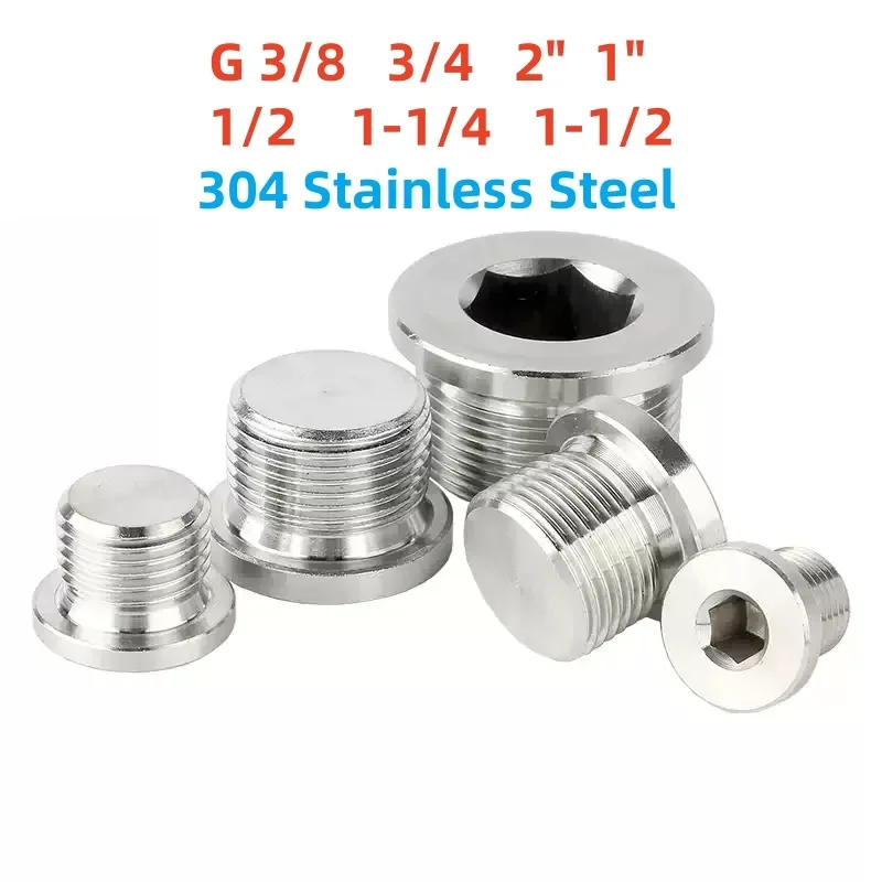 304 Stainless Steel Ed Nut G 3/8 3/4 2 1 1/2 1-1/4 1-1/2 Hex Socket Flange Plug Seal Pipe Oil Plug
304 Stainless Steel Ed Nut G 3/8 3/4 2 1 1/2 1-1/4 1-1/2 Hex Socket Flange Plug Seal Pipe Oil Plug