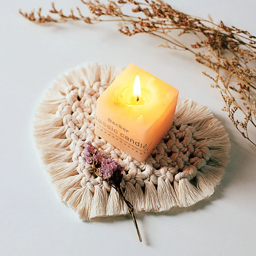 1Pcs Hand Knitting Heat Insulation Plate Mat Cotton Rope Placemat Rustic Tassel Design Table Protector Home Decor
1Pcs Hand Knitting Heat Insulation Plate Mat Cotton Rope Placemat Rustic Tassel Design Table Protector Home Decor