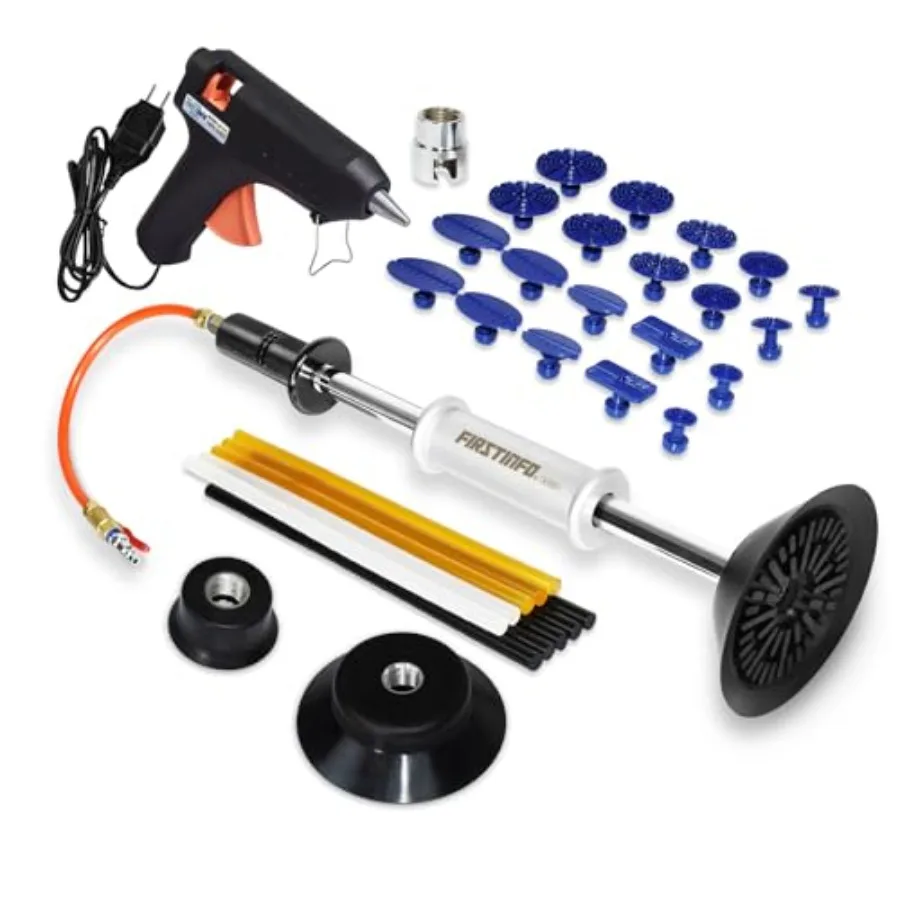 Automotive repair application: pneumatic dent puller kit with aluminum alloy construction black color vacuum suction and slide
Automotive repair application: pneumatic dent puller kit with aluminum alloy construction black color vacuum suction and slide
