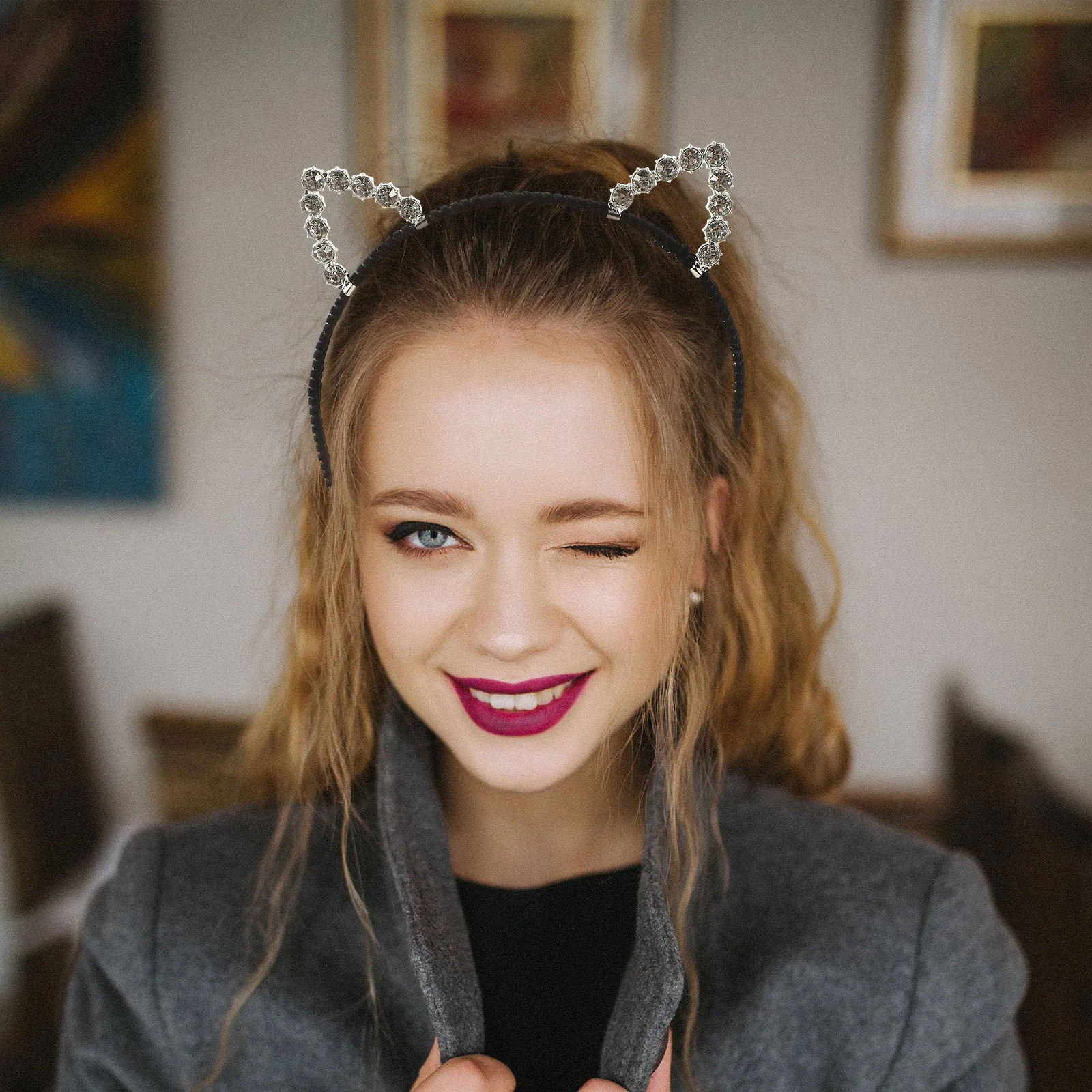 3Pcs Cat Ear Headband Rhinestone Chic Sturdy Halloween Party Headbands for Adults Women Cosplay Accessories Cat Ears Headband
3Pcs Cat Ear Headband Rhinestone Chic Sturdy Halloween Party Headbands for Adults Women Cosplay Accessories Cat Ears Headband