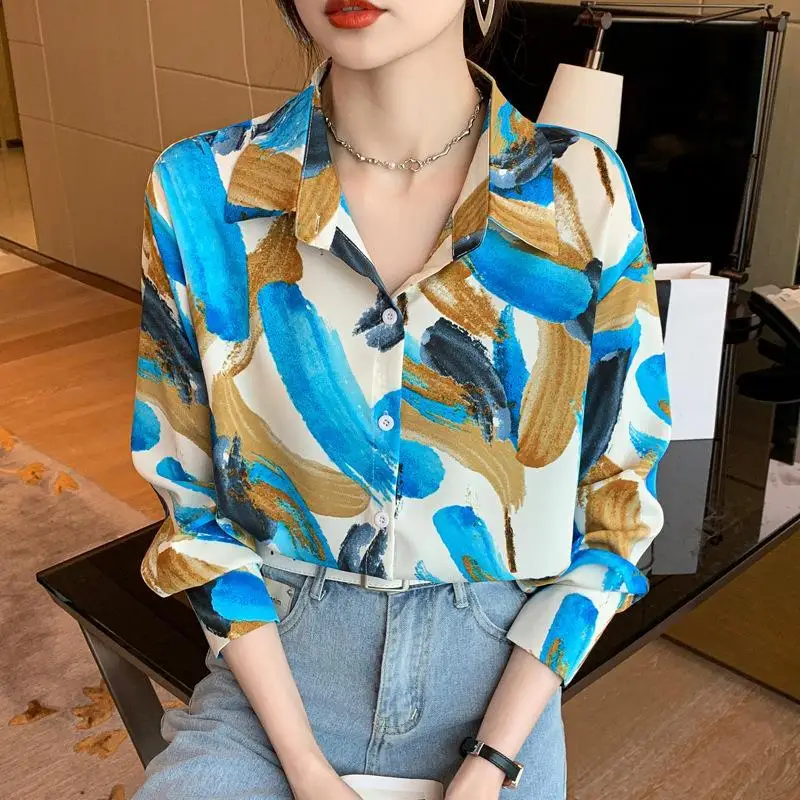 Chic Women Blouse Tie-Dye Printed Long-Sleeved Shirt for Women Spring And Autumn Flower Shirts Ladies Blouses And Tops 2025
Chic Women Blouse Tie-Dye Printed Long-Sleeved Shirt for Women Spring And Autumn Flower Shirts Ladies Blouses And Tops 2025