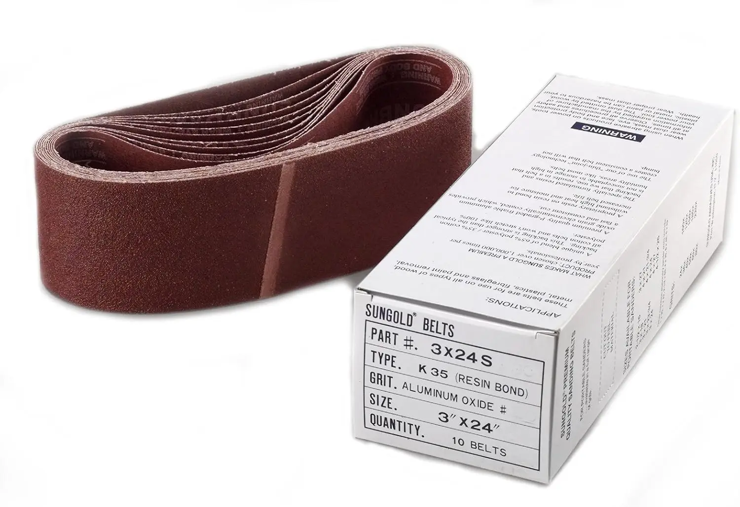 3x24 Inch 80 Grit Sanding Belts 10 Pack for Wood Metal Plastic Paint Removal
3x24 Inch 80 Grit Sanding Belts 10 Pack for Wood Metal Plastic Paint Removal