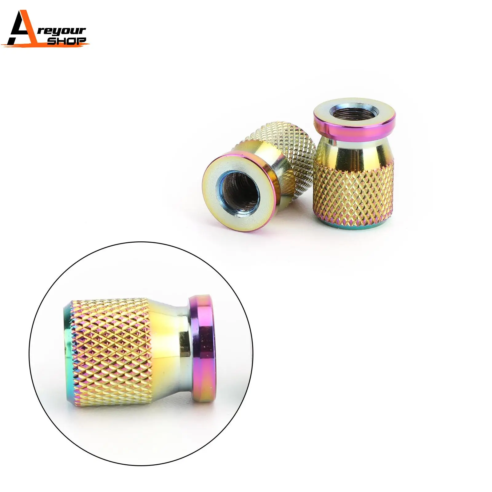Areyourshop 2pcs Tire Valve Cap Cover Wheel Decoration CNC Burnt Titanium Motorcycle Protector Front & Rear Electric car Bicycle
Areyourshop 2pcs Tire Valve Cap Cover Wheel Decoration CNC Burnt Titanium Motorcycle Protector Front & Rear Electric car Bicycle