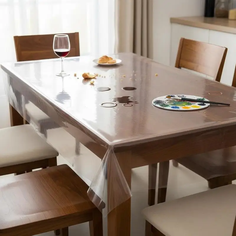 Transparent PVC Table Protector 42"x80"x0.08" For Dining Room Coffee Table Kitchen Workspace, Rectangle Clear Desk Mat Heavy Duty Plastic Surface Shield Adjustable Size Clear Cover
Transparent PVC Table Protector 42"x80"x0.08" For Dining Room Coffee Table Kitchen Workspace, Rectangle Clear Desk Mat Heavy Duty Plastic Surface Shield Adjustable Size Clear Cover