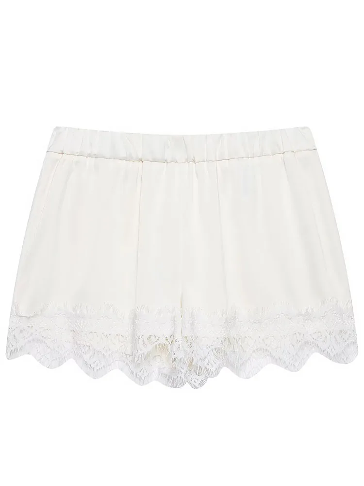 HH Women Summer Spring Versatile Satin Lace-Hem High Waist Shorts Summer Breathable Straight-Fit Casual Daily Wear Outfit
HH Women Summer Spring Versatile Satin Lace-Hem High Waist Shorts Summer Breathable Straight-Fit Casual Daily Wear Outfit
