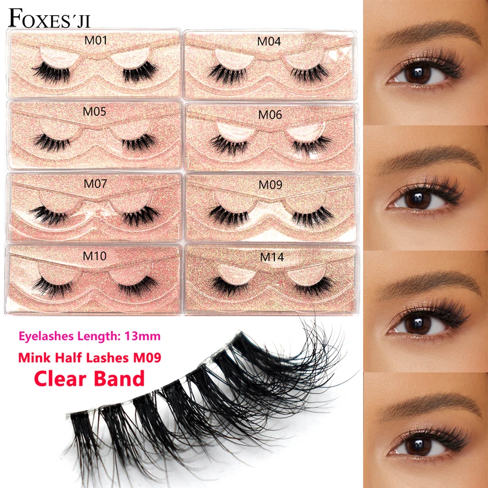 FOXESJI Mink Wispy Half Lashes Natural Look Clear Band Short Eye Lashes Extension Mink Fluffy Full Soft False Eyelashes Makeup
FOXESJI Mink Wispy Half Lashes Natural Look Clear Band Short Eye Lashes Extension Mink Fluffy Full Soft False Eyelashes Makeup
