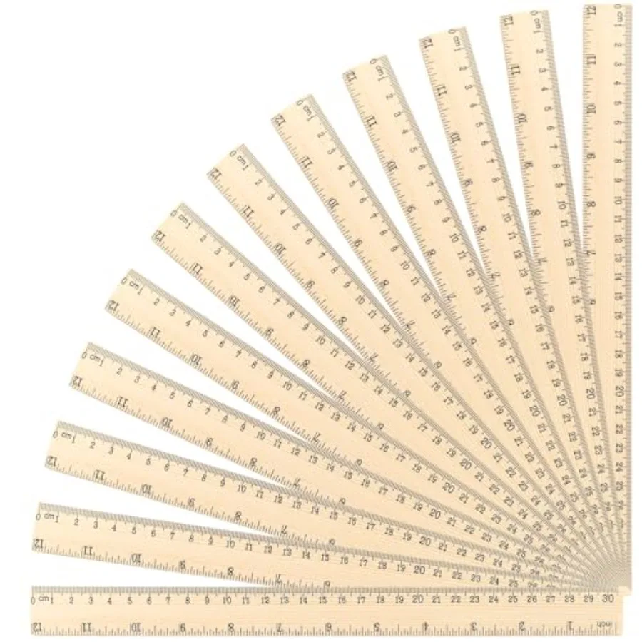 Classroom and office use: wooden rulers natural wood color 12PCS bulk 12-inch/30cm dual-scale measuring rulers for kids and stu
Classroom and office use: wooden rulers natural wood color 12PCS bulk 12-inch/30cm dual-scale measuring rulers for kids and stu