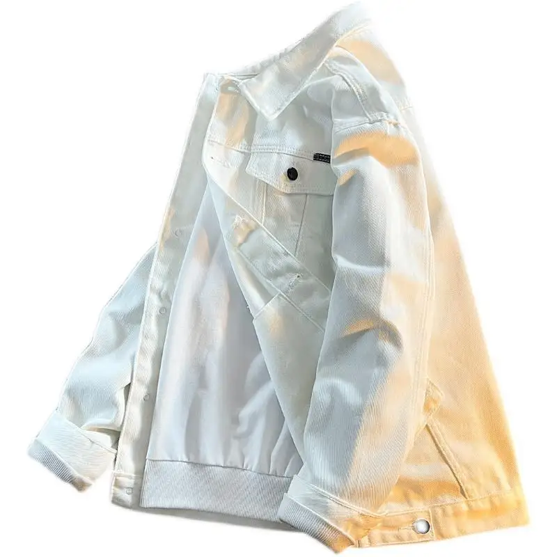 White Casual Men's Denim Jaet Versatile Spring Autumn Top Quali Fabric V-Ne ort Sle No Cap Brand ex
White Casual Men's Denim Jaet Versatile Spring Autumn Top Quali Fabric V-Ne ort Sle No Cap Brand ex