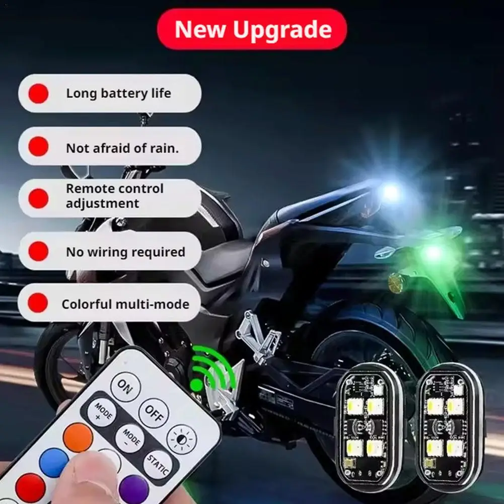 Newest LED Motorcycles Telecontrol Eight Color Flashing Warning Light Unmanned Aerial Vehicles Cruise Navigation Lights Cars
Newest LED Motorcycles Telecontrol Eight Color Flashing Warning Light Unmanned Aerial Vehicles Cruise Navigation Lights Cars