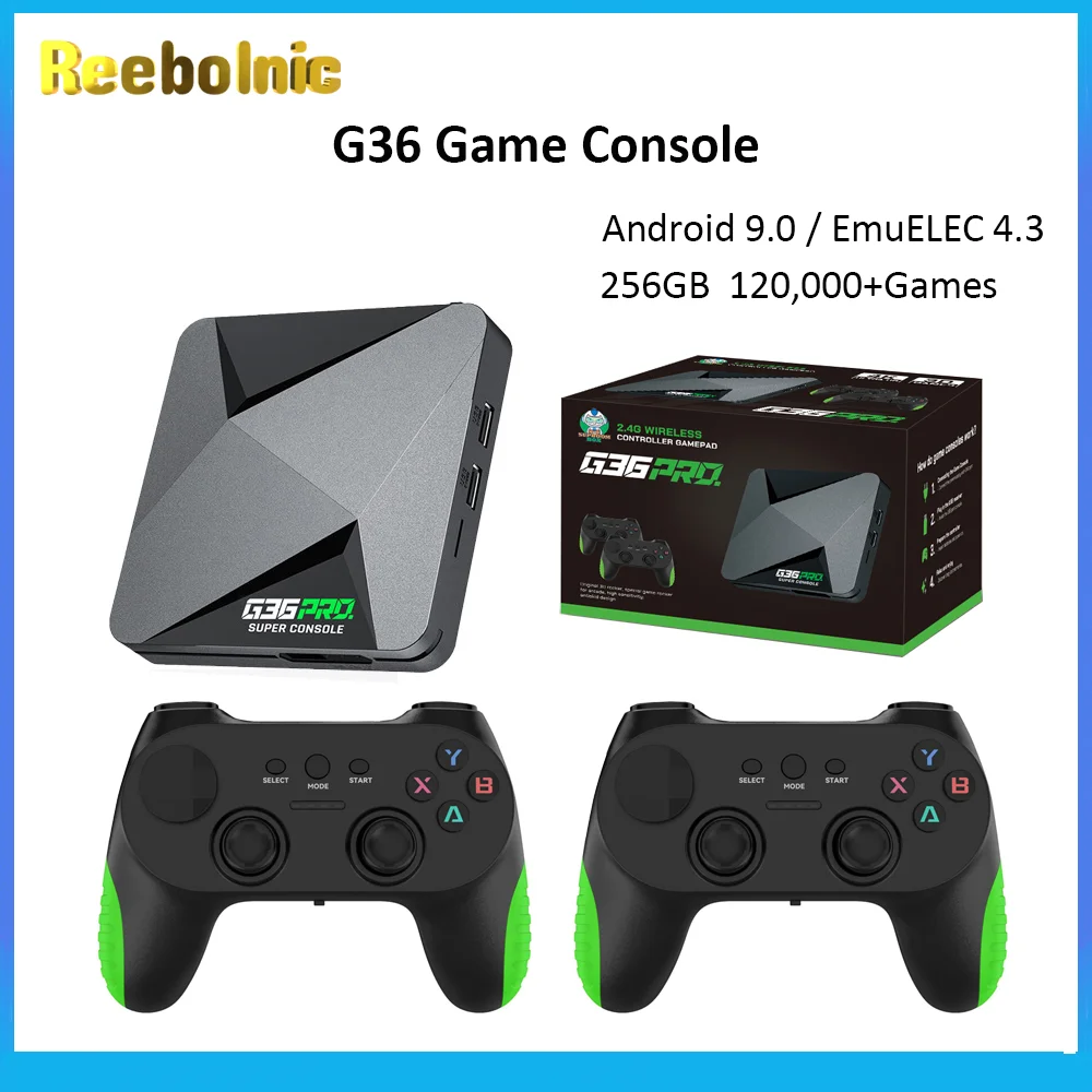 Reebolnic G36 Pro Game Console 256GB 120,000+Games 4K HD Output Retro Video Game Console 50+Simulators for PS1MD/CPS Kids Gifts 
Reebolnic G36 Pro Game Console 256GB 120,000+Games 4K HD Output Retro Video Game Console 50+Simulators for PS1MD/CPS Kids Gifts