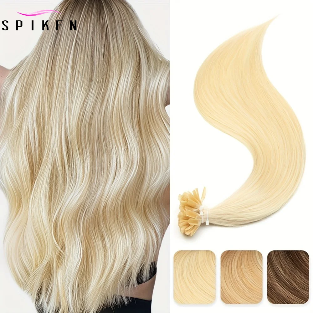 SPIKFN Nail U Tip Human Hair Highlight Blonde Pre Bonded Hair Extensions 50pcs/pack Natural Straight Hot Fusion Hair 30G
SPIKFN Nail U Tip Human Hair Highlight Blonde Pre Bonded Hair Extensions 50pcs/pack Natural Straight Hot Fusion Hair 30G