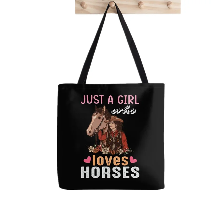 Women Shopper bag Just A Girl Who Loves Horses Bag Harajuku Shopping Canvas Shopper Bag girl handbag Tote Shoulder Lady Bag
Women Shopper bag Just A Girl Who Loves Horses Bag Harajuku Shopping Canvas Shopper Bag girl handbag Tote Shoulder Lady Bag
