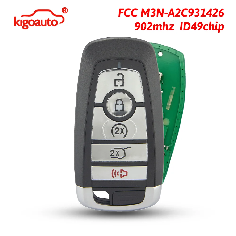 kigaouto FCC M3N-A2C931426 Smart key 5 button 902Mhz ID49 chip for 2018-2022 Ford Explorer Escape Expedition Lincoln Aviator
kigaouto FCC M3N-A2C931426 Smart key 5 button 902Mhz ID49 chip for 2018-2022 Ford Explorer Escape Expedition Lincoln Aviator