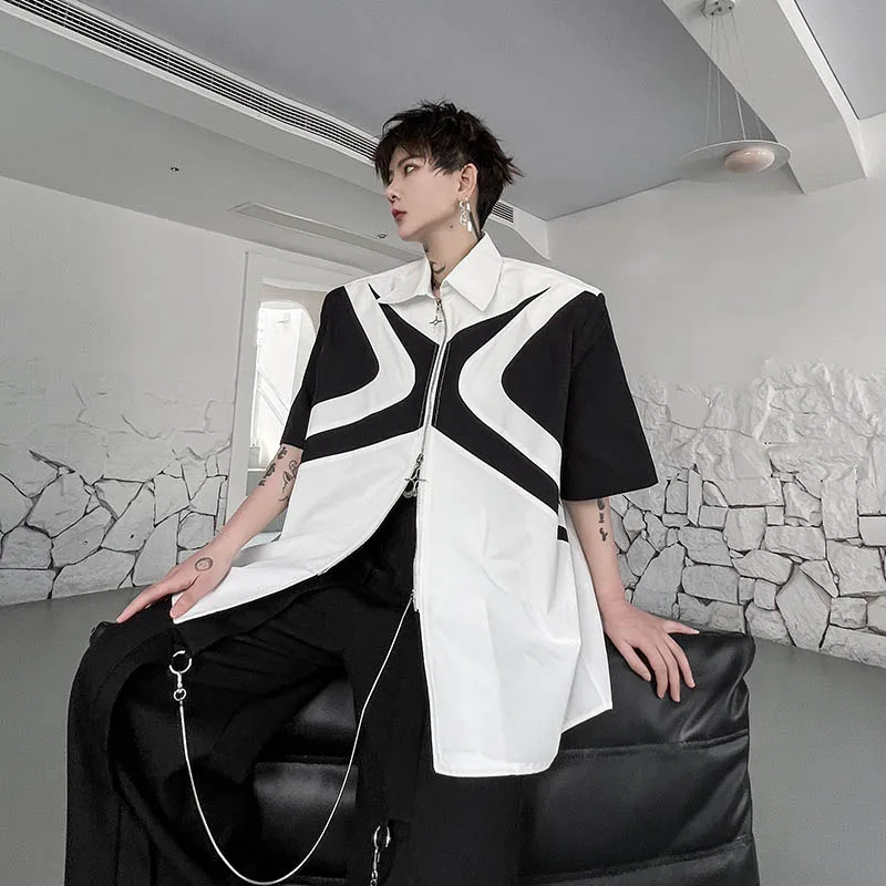 Summer Men's Loose Fit oulder Pad ort Sve irt Double Zipper High Contrast Color Design Casual Sli Youth ular
Summer Men's Loose Fit oulder Pad ort Sve irt Double Zipper High Contrast Color Design Casual Sli Youth ular