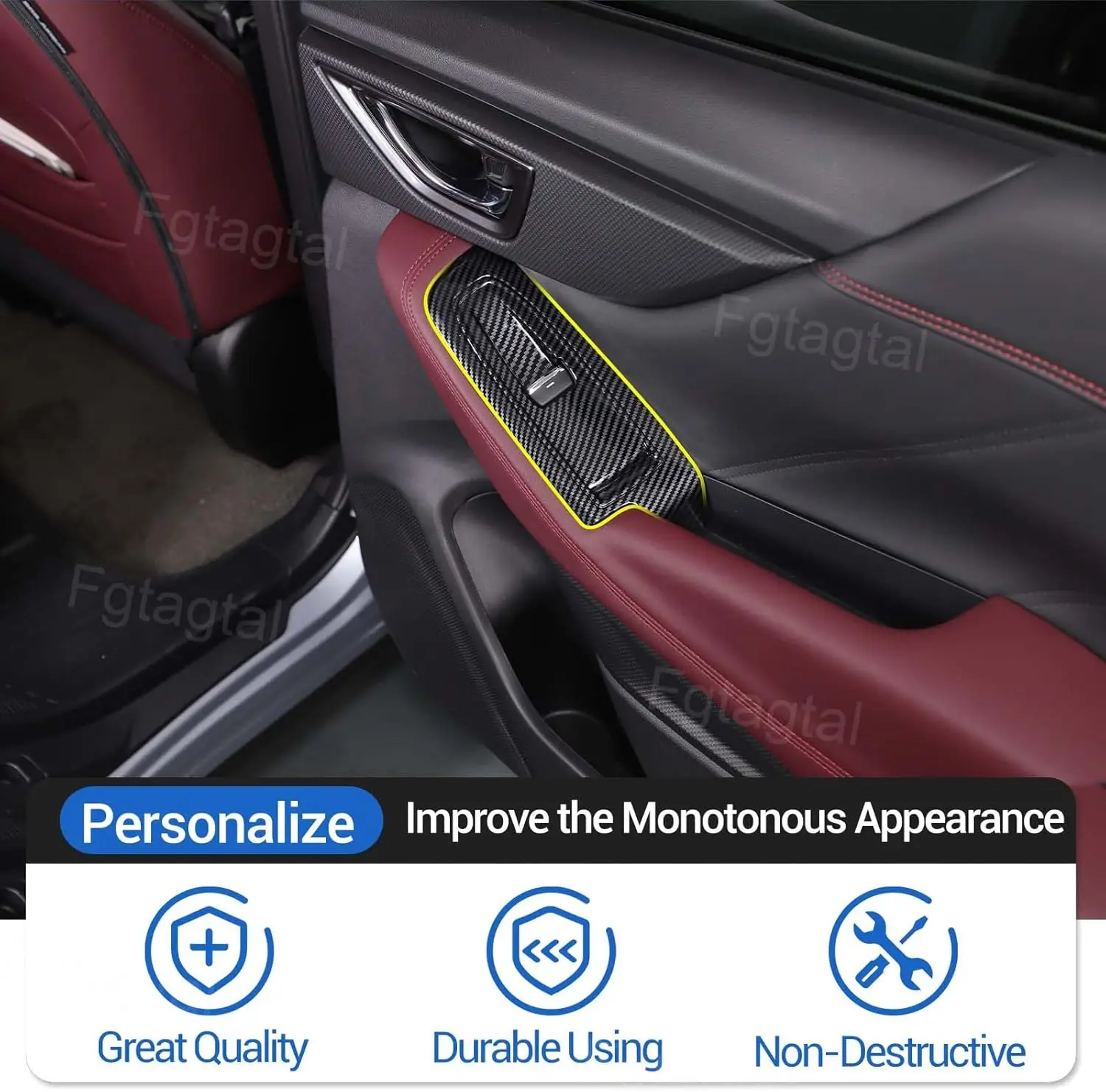 ABS Carbon Fiber Door Power Window Armrest Switch Panel Cover For Subaru Forester SK 2019-2024 Decorate Accessories Trim Molding
ABS Carbon Fiber Door Power Window Armrest Switch Panel Cover For Subaru Forester SK 2019-2024 Decorate Accessories Trim Molding