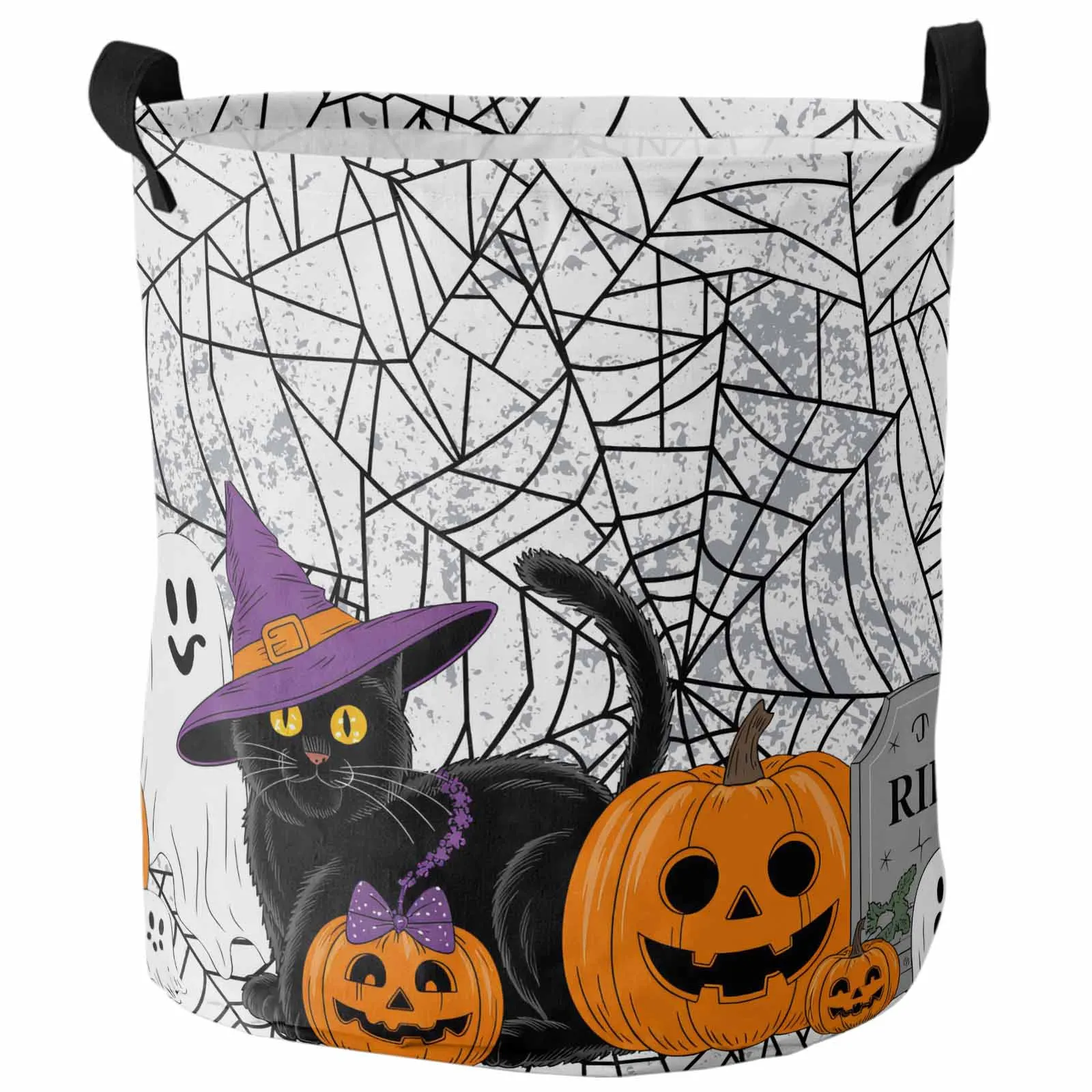 White Web Ghost Cat Tombstone Foldable Dirty Laundry Basket Kid's Toy Organizer Waterproof Storage Baskets
White Web Ghost Cat Tombstone Foldable Dirty Laundry Basket Kid's Toy Organizer Waterproof Storage Baskets