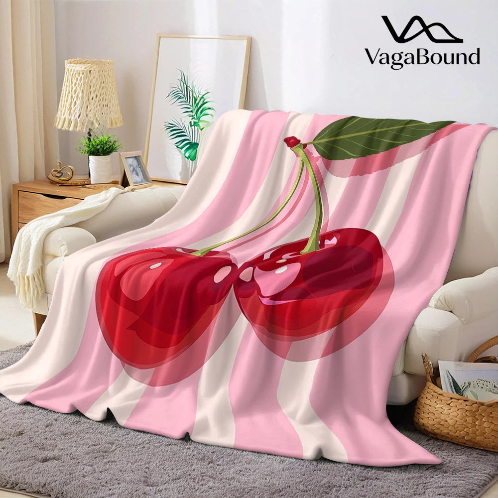 Cherries on Pink Stripes Flannel Blanket Warm Soft Halloween Christmas Couch Warm Cozy Decorative Decor Gift for All Season
Cherries on Pink Stripes Flannel Blanket Warm Soft Halloween Christmas Couch Warm Cozy Decorative Decor Gift for All Season