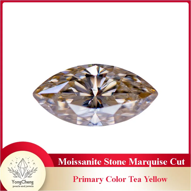 Moissanite Stone Gemstone Marquise Cut Primary Color Tea Yellow Lab Grown Diamond Charms Woman Jewelry Making GRA Certificate
Moissanite Stone Gemstone Marquise Cut Primary Color Tea Yellow Lab Grown Diamond Charms Woman Jewelry Making GRA Certificate