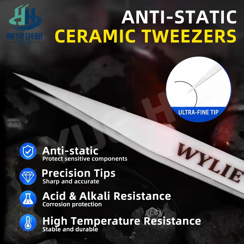 WYLIE WL 835S Anti static Ceramic Tweezers Precision Pointed Tweezers for Electronics Repair High Temp Resistant Non magnetic To
WYLIE WL 835S Anti static Ceramic Tweezers Precision Pointed Tweezers for Electronics Repair High Temp Resistant Non magnetic To