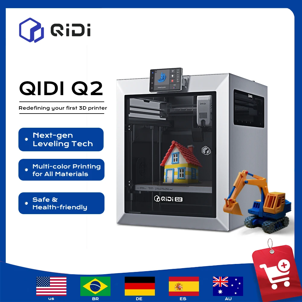 QIDI Q2 CoreXY 3D Printer 370°C Hotend Impressora 3D Auto Leveling High Precision Nylon Carbon Fiber Printing
QIDI Q2 CoreXY 3D Printer 370°C Hotend Impressora 3D Auto Leveling High Precision Nylon Carbon Fiber Printing