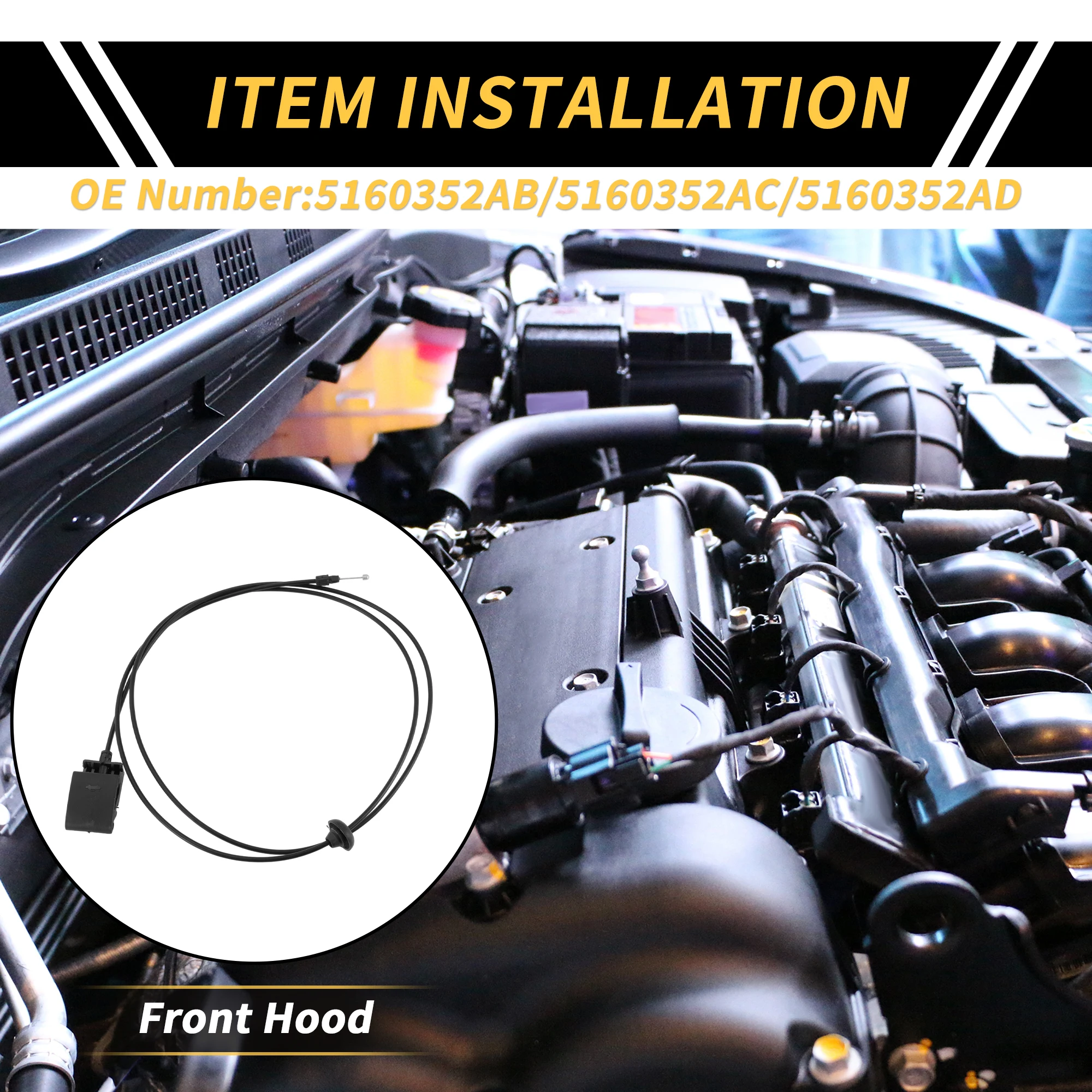 UXCELL 1pc Hood Latch Release Cable for Dodge for Ram 1500 2500 3500 09-18 No.5160352AB
UXCELL 1pc Hood Latch Release Cable for Dodge for Ram 1500 2500 3500 09-18 No.5160352AB