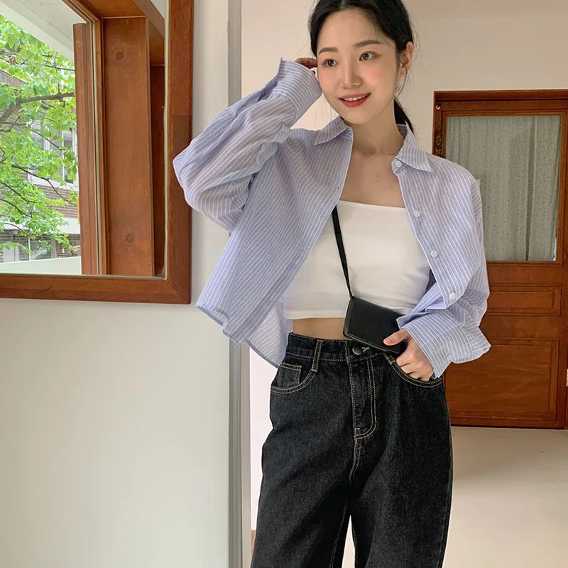 Summer 2026 Women's Stripe Shirt Lightweight Loose Short Sleeve Long Sleeve Basic Style Sun Protection Top Coat Commute Style
Summer 2026 Women's Stripe Shirt Lightweight Loose Short Sleeve Long Sleeve Basic Style Sun Protection Top Coat Commute Style