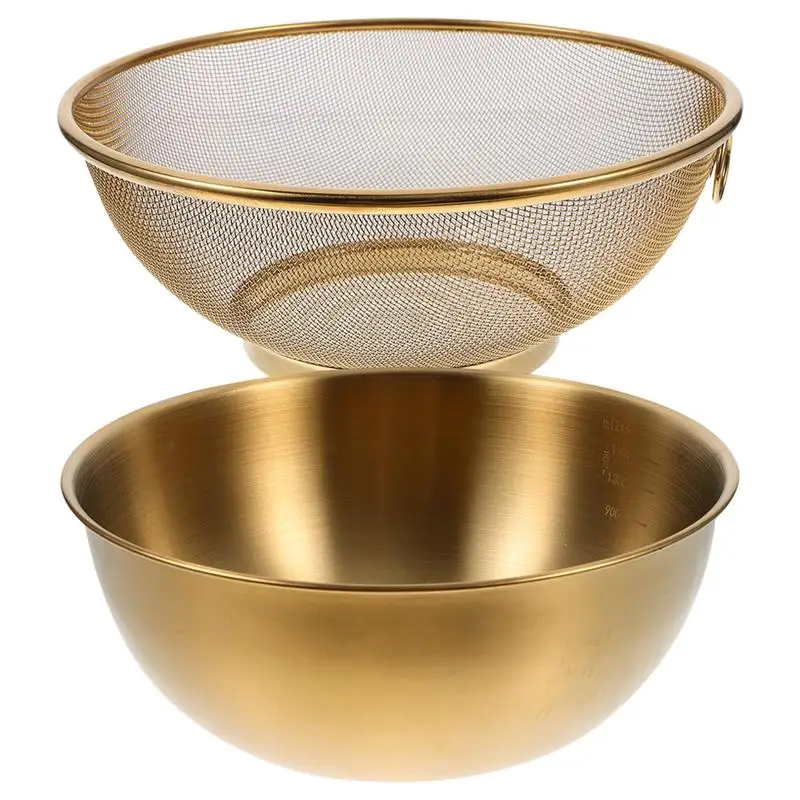 1Set Stainless Steel Colander and Bowl Set Kitchen Colander Strainer Basket Mesh Strainer Basket Drainer Rice Basket Washer Bowl
1Set Stainless Steel Colander and Bowl Set Kitchen Colander Strainer Basket Mesh Strainer Basket Drainer Rice Basket Washer Bowl