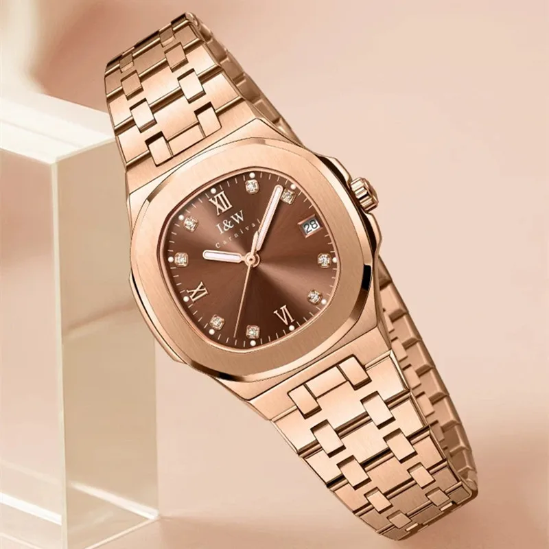 Switzerland Made Watch for Women CARNIVAL Brand Luxury Quartz Watch Ladies Fashion Waterproof Fashion Rose Gold 2026 Reloj Mujer
Switzerland Made Watch for Women CARNIVAL Brand Luxury Quartz Watch Ladies Fashion Waterproof Fashion Rose Gold 2026 Reloj Mujer