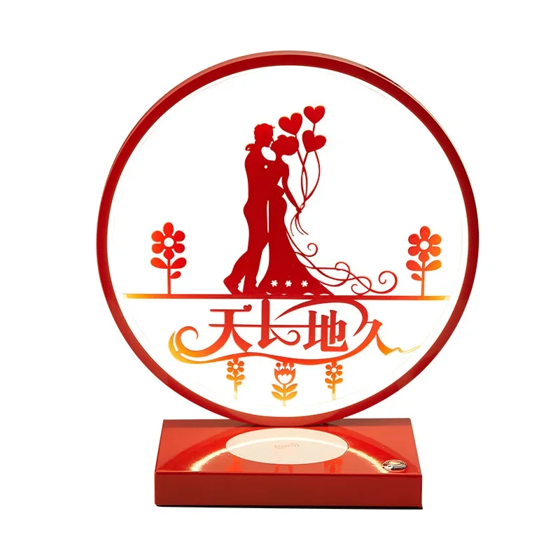 Wedding desk lamp, wireless charging, bluetooth speaker, wedding room decoration, bedside bedroom, long light for newcomers
Wedding desk lamp, wireless charging, bluetooth speaker, wedding room decoration, bedside bedroom, long light for newcomers