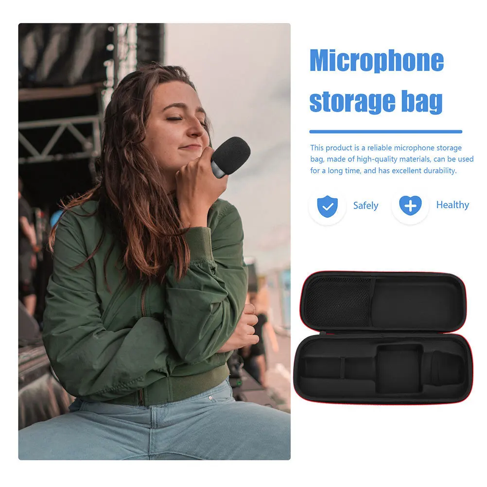 PU Microphone Bag Durable Zipper Microphone Storage Pouch Portable Travel Case for Mic and Accessories
PU Microphone Bag Durable Zipper Microphone Storage Pouch Portable Travel Case for Mic and Accessories