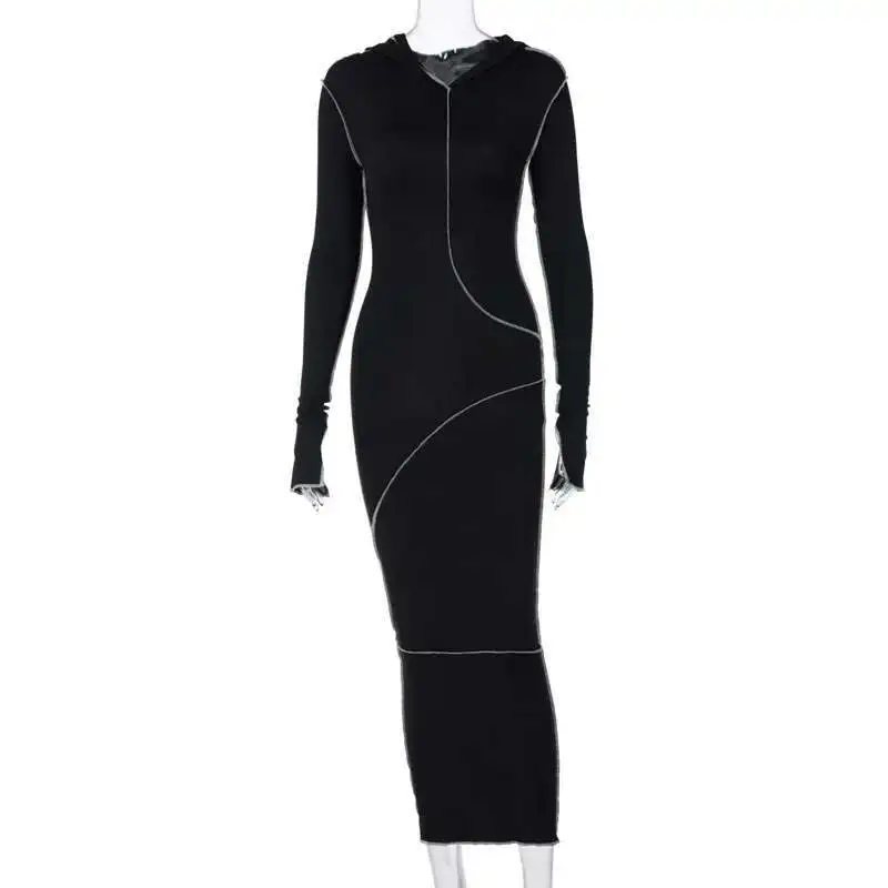 New Solid Summer Color Reverse Edge Hooded Long Sleeved Slim Fit Street Style Long Style Hip Hugging Dress for Women Women Party
New Solid Summer Color Reverse Edge Hooded Long Sleeved Slim Fit Street Style Long Style Hip Hugging Dress for Women Women Party
