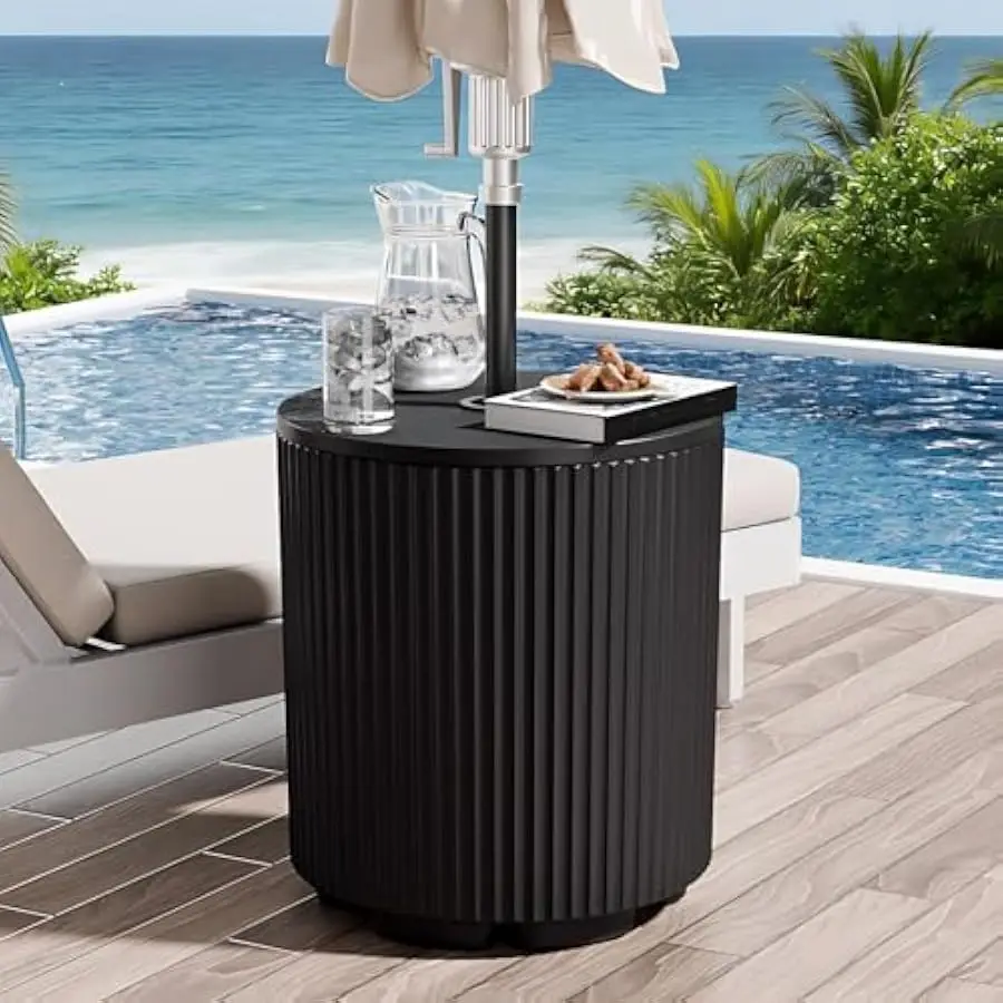 Outdoor Umbrella Stand with Hole, in Pool Umbrella Stand with Weighted Water Filled Bladder, Fluted Vertical Ribbed Design, All
Outdoor Umbrella Stand with Hole, in Pool Umbrella Stand with Weighted Water Filled Bladder, Fluted Vertical Ribbed Design, All