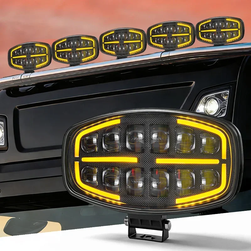 9Inch LED Light for Scania Offroad Driving Spotlight Turck Man Headlight SUV Pickup FOR Ford White Whit DRL Amber Flash12V 24V
9Inch LED Light for Scania Offroad Driving Spotlight Turck Man Headlight SUV Pickup FOR Ford White Whit DRL Amber Flash12V 24V