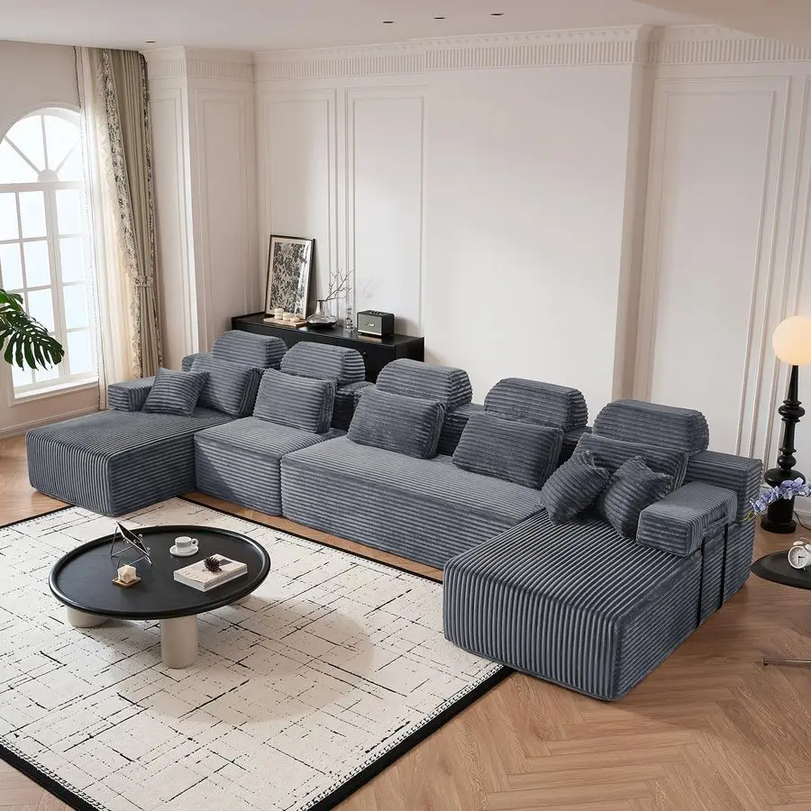 171 Boneless Couch with Reversible Chaise, U Shaped Sectional Couches for Living Room,Modular Sectional Sofa, 28 Deep Seat Sofa
171 Boneless Couch with Reversible Chaise, U Shaped Sectional Couches for Living Room,Modular Sectional Sofa, 28 Deep Seat Sofa