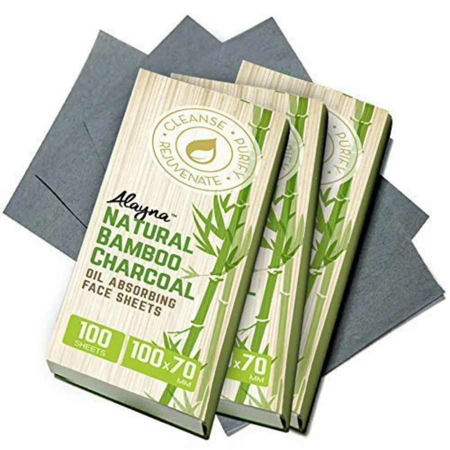 3 PK Oil Blotting Sheets- Natural Bamboo Charcoal Oil Absorbing Tissues- 300 Pcs Organic Blotting Paper- Beauty Blotters for th
3 PK Oil Blotting Sheets- Natural Bamboo Charcoal Oil Absorbing Tissues- 300 Pcs Organic Blotting Paper- Beauty Blotters for th