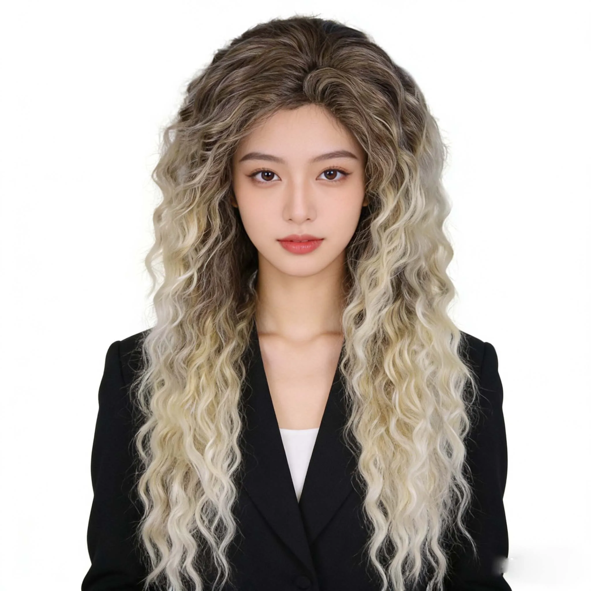 Synthetic Wigs Long Curly Dark Brown to Ash Blonde Ombre for Women Voluminous Crown Natural Look Wig Daily Wear Special Party
Synthetic Wigs Long Curly Dark Brown to Ash Blonde Ombre for Women Voluminous Crown Natural Look Wig Daily Wear Special Party