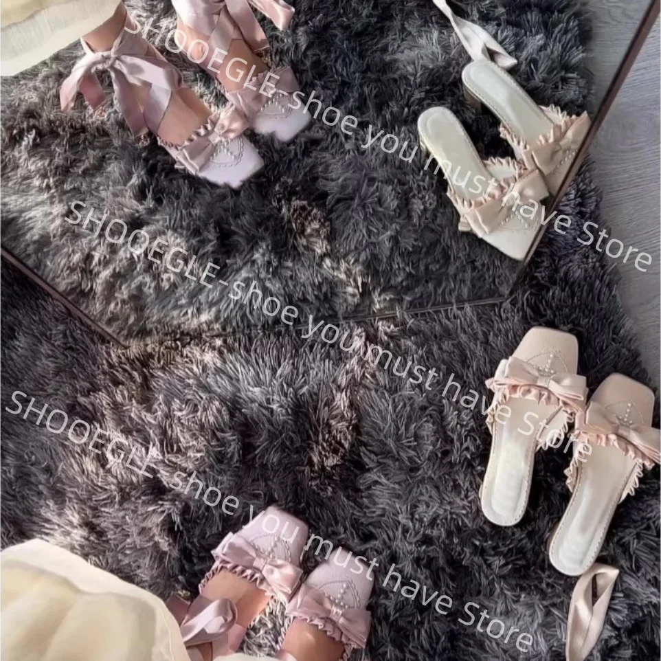 Women Satin Lace-Up Mary Jane Heels Ruffle Bow Bell Detail Square Toe Low Heel Elegant Lace-Up Design Ladies Lolita Cosplay Shoe
Women Satin Lace-Up Mary Jane Heels Ruffle Bow Bell Detail Square Toe Low Heel Elegant Lace-Up Design Ladies Lolita Cosplay Shoe