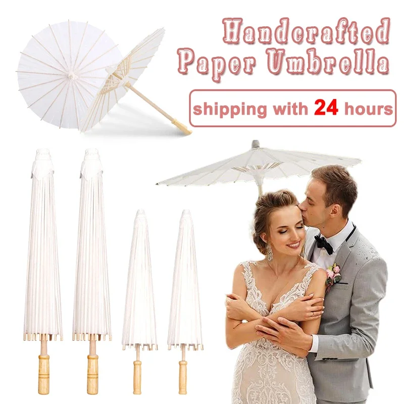 84/60CM White Paper Parasol Umbrella for Wedding, Party Favor DIY Bamboo Umbrellas, for Bridal Shower Centerpieces, Photo Props
84/60CM White Paper Parasol Umbrella for Wedding, Party Favor DIY Bamboo Umbrellas, for Bridal Shower Centerpieces, Photo Props
